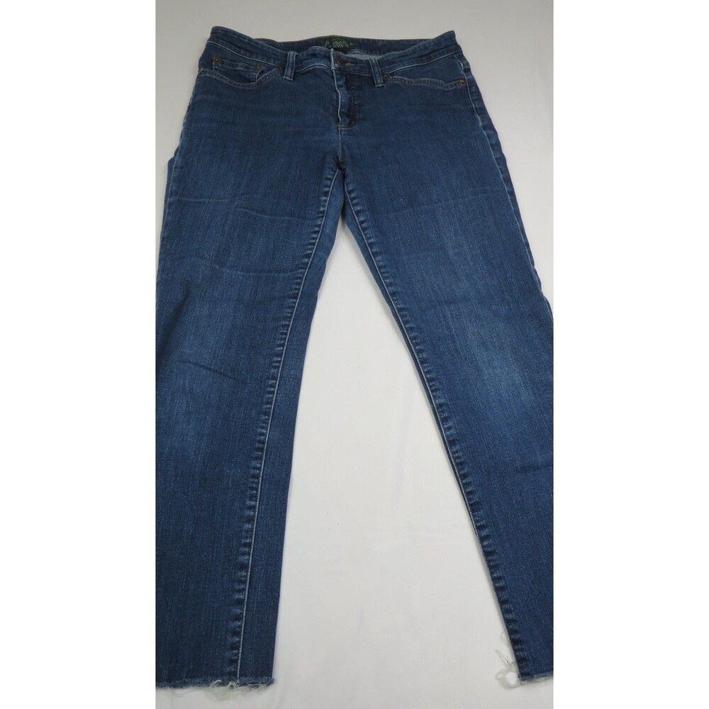 LRL Ralph Lauren Capri Denim Jeans Women’s Size 6 Blue Stretch Dark Wash